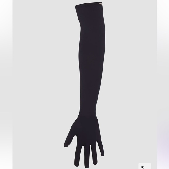 Savage X Fenty Black Caviar LOVELINE SATIN OPERA GLOVES (XS-XL) - Picture 2 of 9